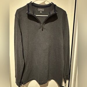 Men’s Club Room Long Sleeve Collared Quarter Zip Shirt